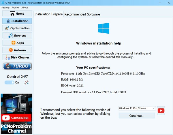 Help installing Windows