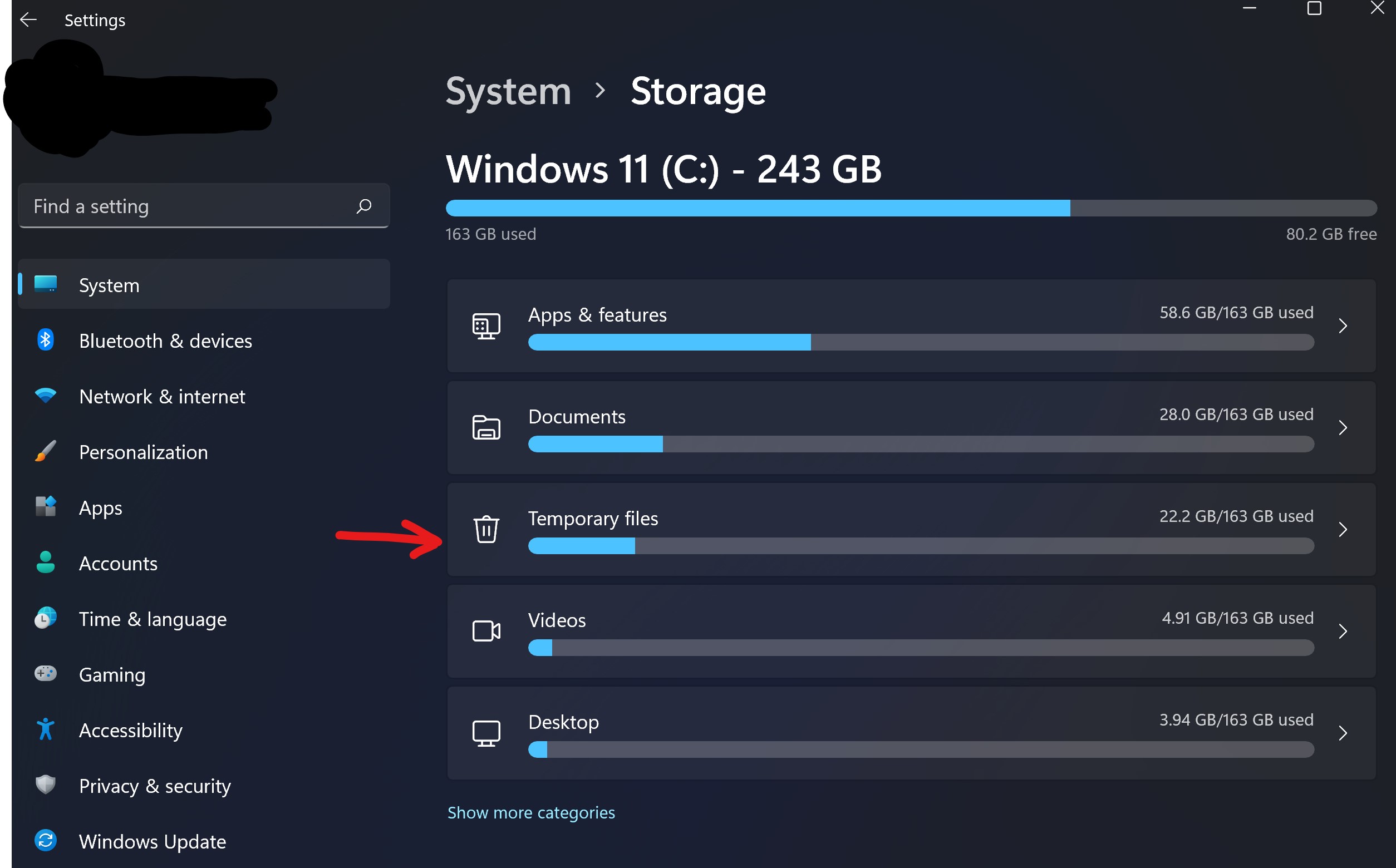 Delete Windows.old folder in Windows 11 via Settings