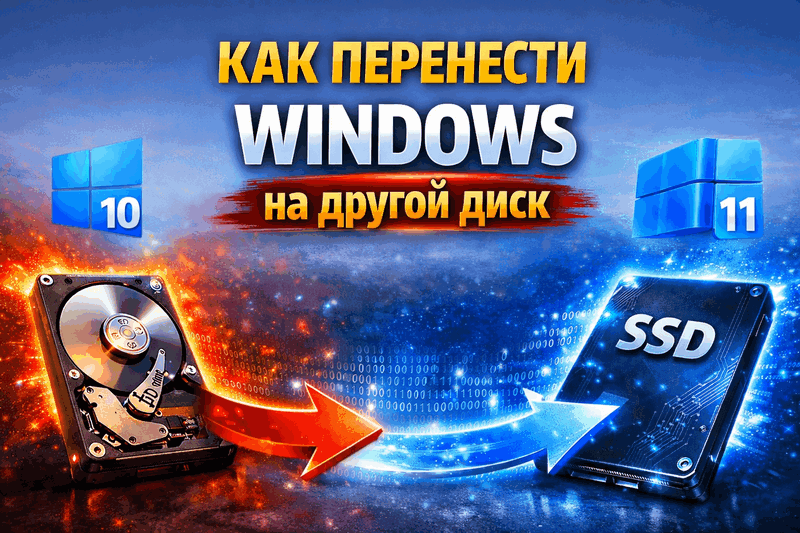 Как перенести Windows с одного диска на другой